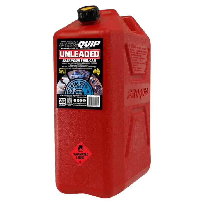 Pro Quip Unleaded 20L Fuel Can/ Jerry Can