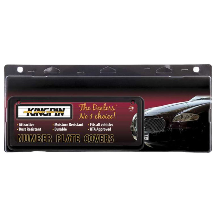 Kingpin 3/4 Digit Number Plate Covers (Pinstripe)