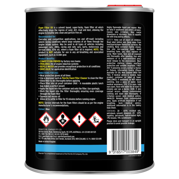 Penrite Foam Filter Oil